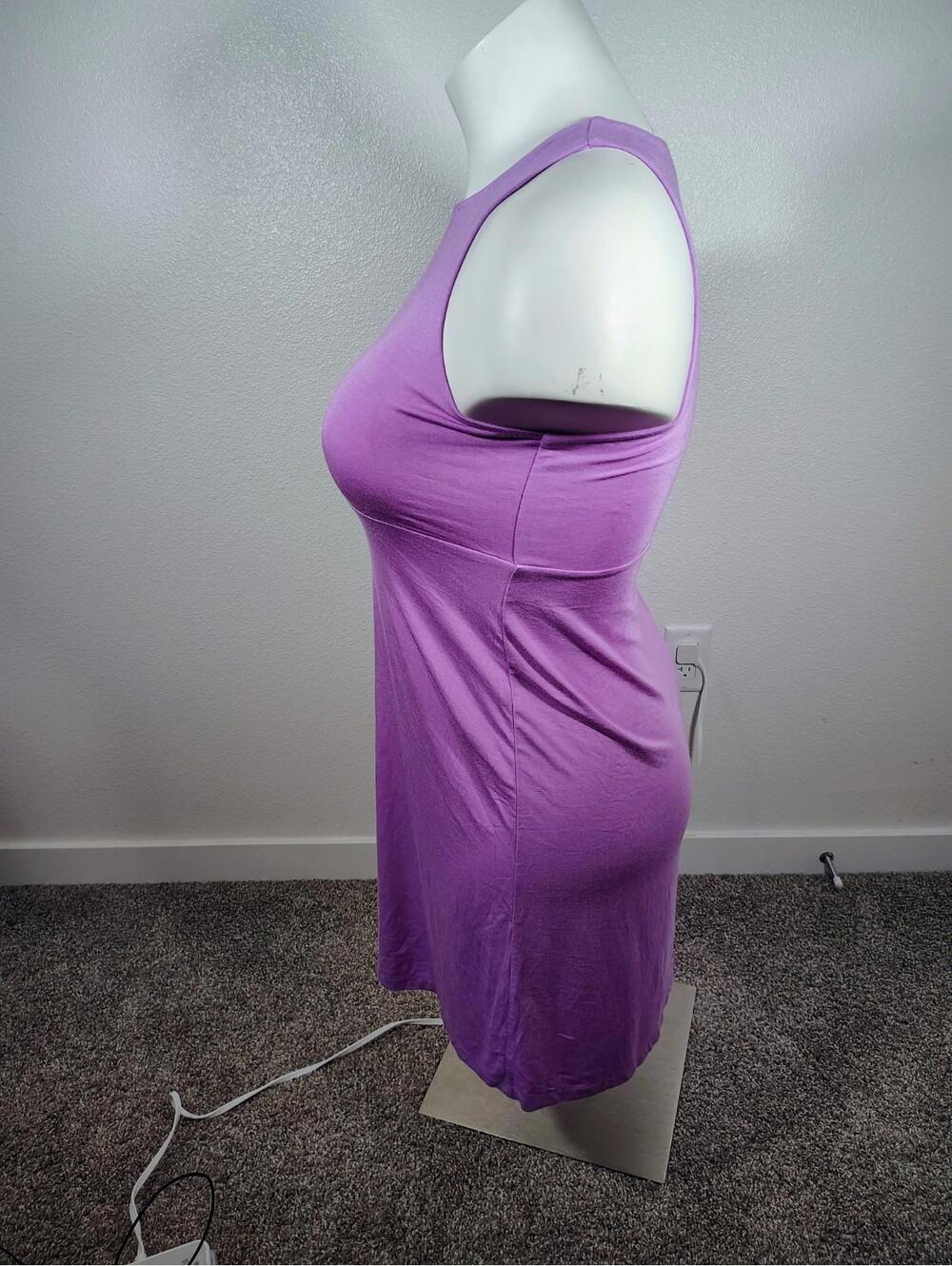 ATHLETA PURPLE DRESS SLEEVELESS Stretch Sz S Spring Summer - Picture 3 of 9